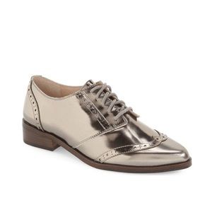 Louise et Cie silver Oxford loafers